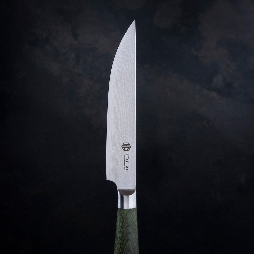 Damascus Steel Steak Knife Set, 4-pc (Green)