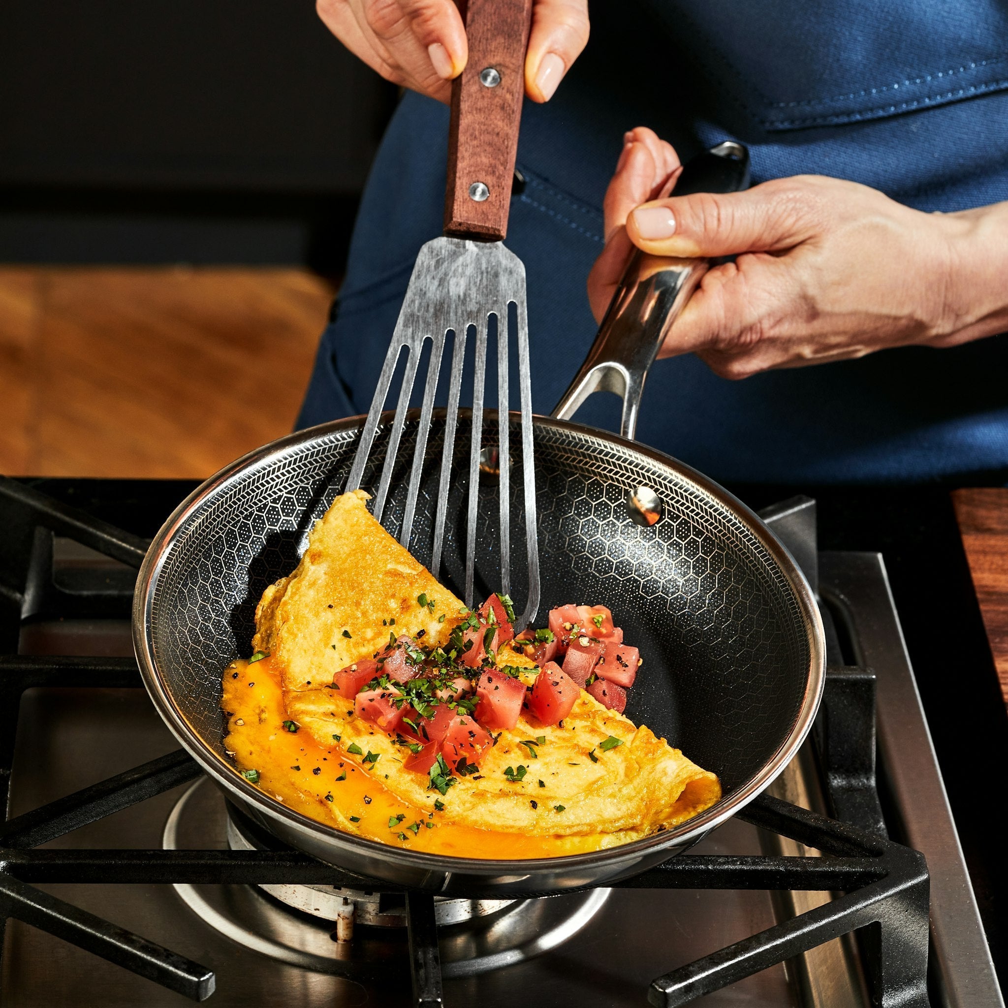 Hybrid Fry Pan Set With Lids, 6-pc